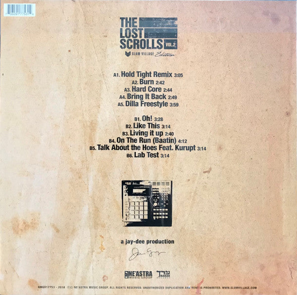 Slum Village : The Lost Scrolls Vol. 2: Slum Village Edition (LP, Album)