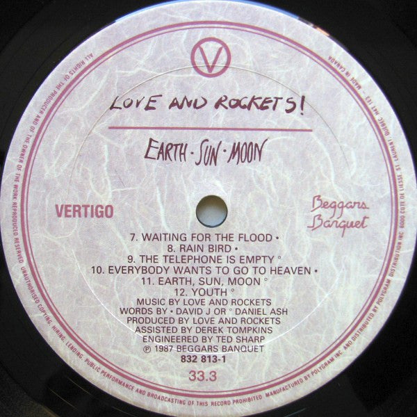 Love And Rockets : Earth • Sun • Moon (LP, Album)