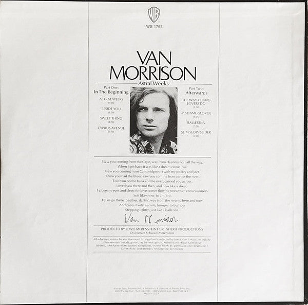 Van Morrison : Astral Weeks (LP, Album, RP, Los)