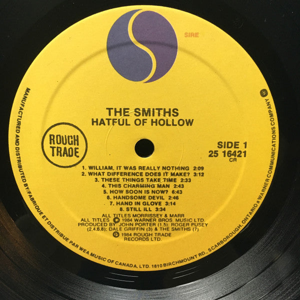 The Smiths : Hatful Of Hollow (LP, Comp, Gat)