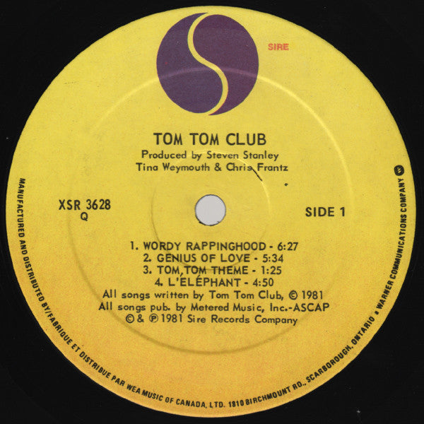 Tom Tom Club : Tom Tom Club (LP, Album, Qua)