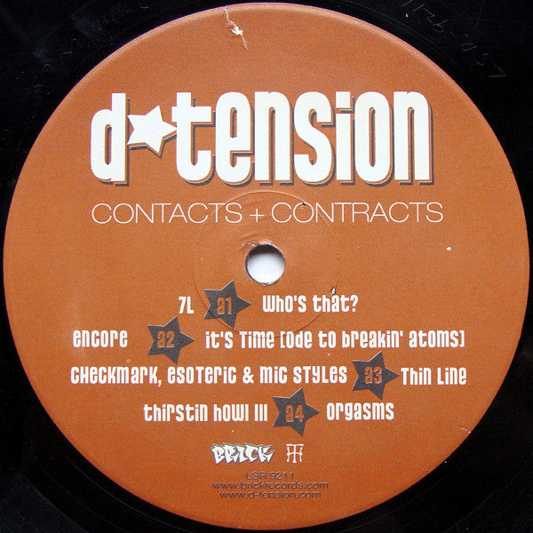 D-Tension (2) : Contacts + Contracts (2xLP, Album)