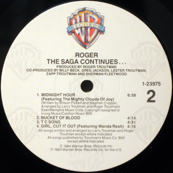 Roger Troutman : The Saga Continues... (LP, Album, Jac)