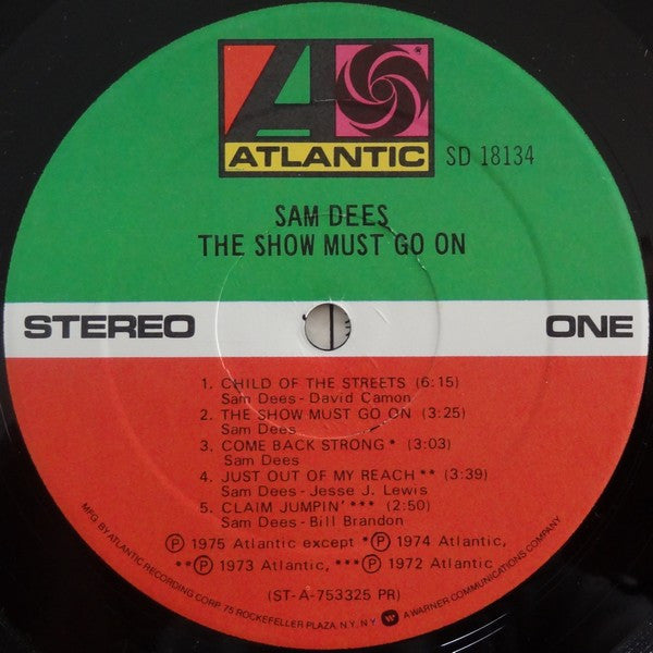 Sam Dees : The Show Must Go On (LP, Album, Pre)