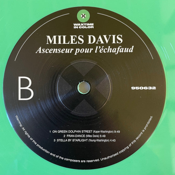 Miles Davis : Ascenseur Pour L'Échafaud (Lift To The Scaffold) (LP, Ltd, RE, Min)