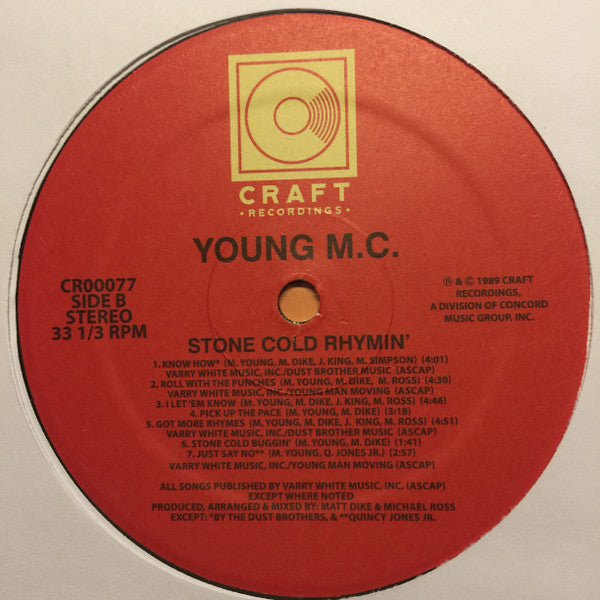 Young MC : Stone Cold Rhymin' (LP, Album, RE, RM)