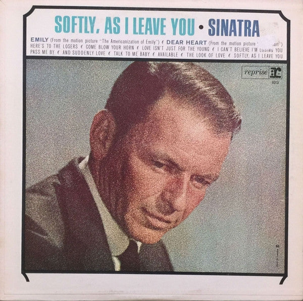 Frank Sinatra : Softly, As I Leave You (LP, Album, Mono, Blu)