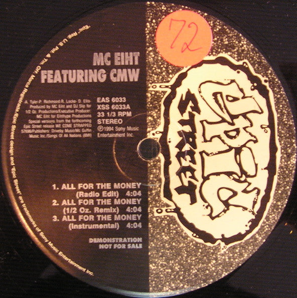 MC Eiht Featuring CMW : All For The Money (12", Promo)