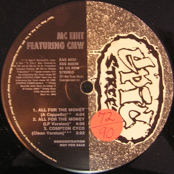 MC Eiht Featuring CMW : All For The Money (12", Promo)