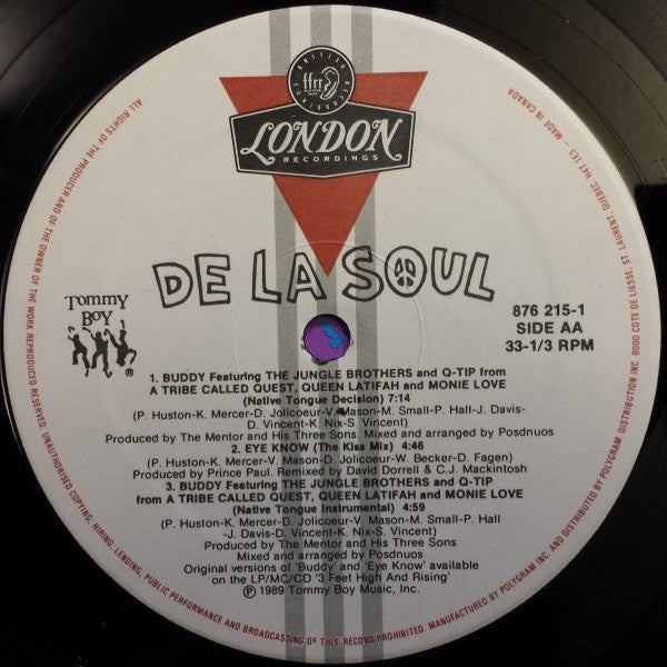 De La Soul : Eye Know / Buddy (12" + 12", S/Sided, Ltd, Promo, Smplr)