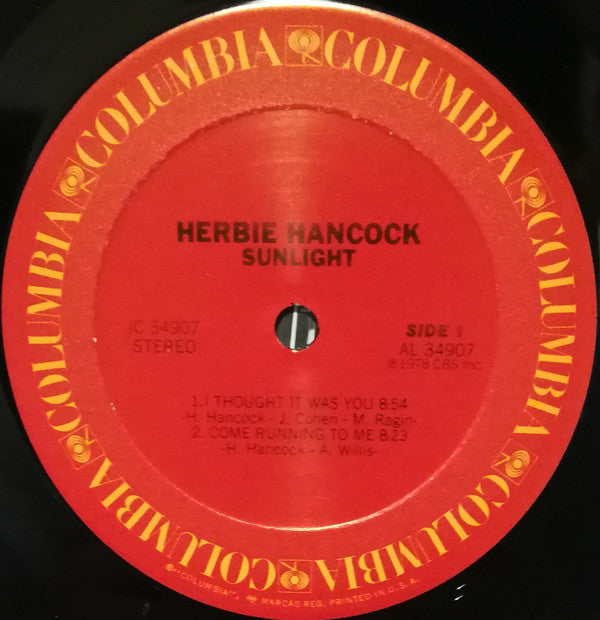 Herbie Hancock : Sunlight (LP, Album, Ter)