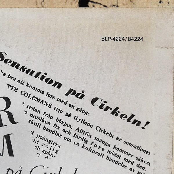 The Ornette Coleman Trio : At The "Golden Circle" Stockholm (Volume One) (LP, Album)