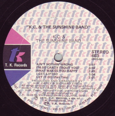 KC & The Sunshine Band : KC And The Sunshine Band (LP, Album)