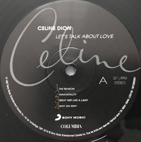 Céline Dion : Let's Talk About Love (2xLP, Album, RE)