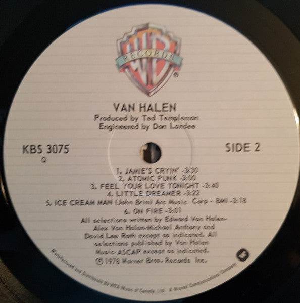 Van Halen : Van Halen (LP, Album, RE, Qua)