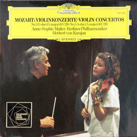 Wolfgang Amadeus Mozart, Anne-Sophie Mutter • Berliner Philharmoniker, Herbert von Karajan : Violinkonzerte = Violin Concertos (No.3 G-dur (G Major) KV 216 • No.5 A-dur (A Major) KV 219) (LP, Ast)
