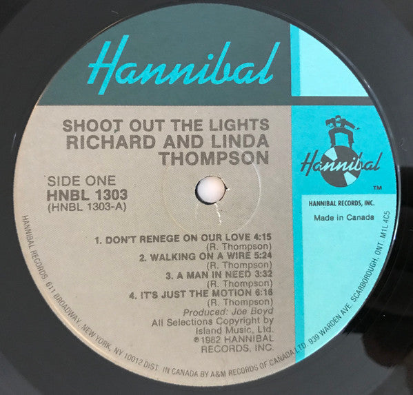 Richard & Linda Thompson : Shoot Out The Lights (LP, Album)