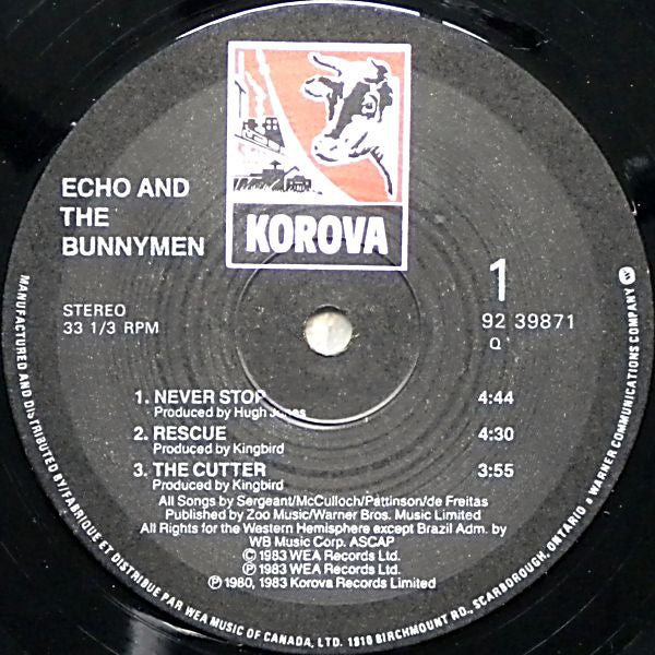 Echo & The Bunnymen : Echo And The Bunnymen (LP, MiniAlbum, Comp)