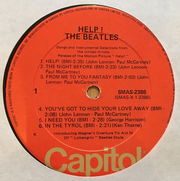 The Beatles : Help! (Original Motion Picture Soundtrack) (LP, Album)