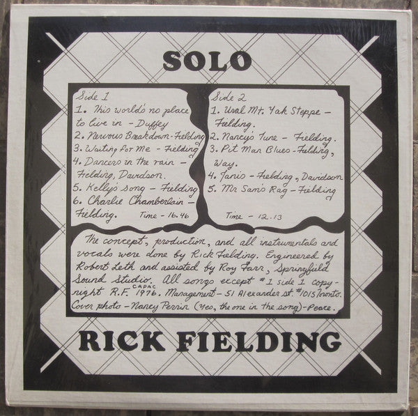 Rick Fielding : Solo (LP, Album)