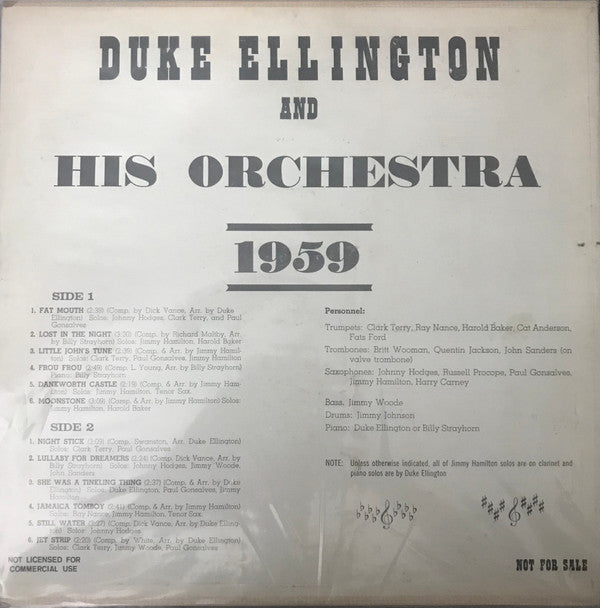 Duke Ellington And His Orchestra : Duke Ellington And His Orchestra 1959 (LP, Comp)