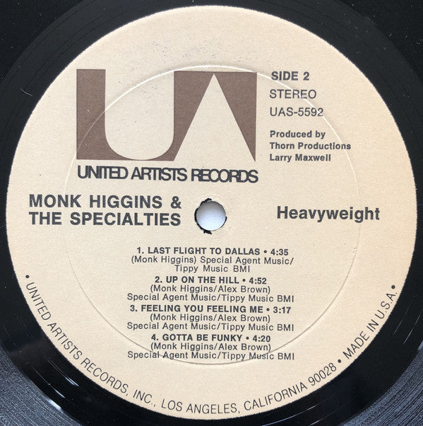 Monk Higgins & The Specialties : Heavyweight (LP, Album)