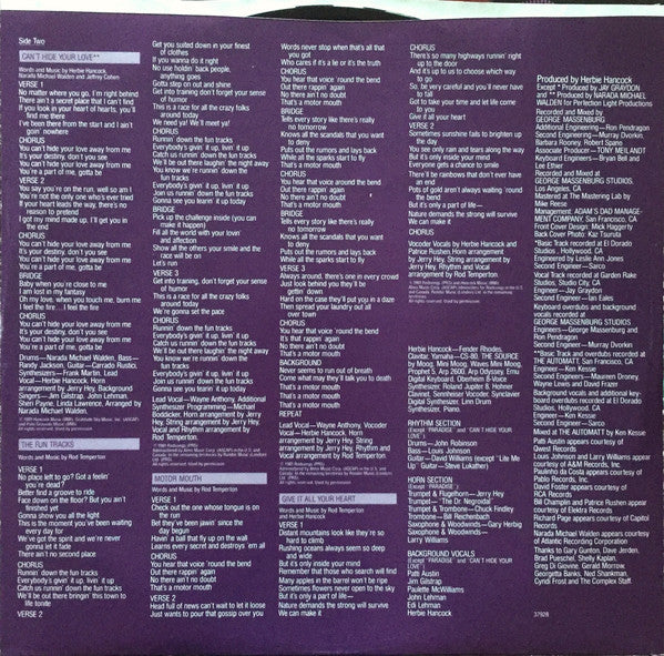 Herbie Hancock : Lite Me Up (LP, Album)