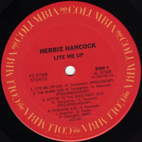 Herbie Hancock : Lite Me Up (LP, Album)