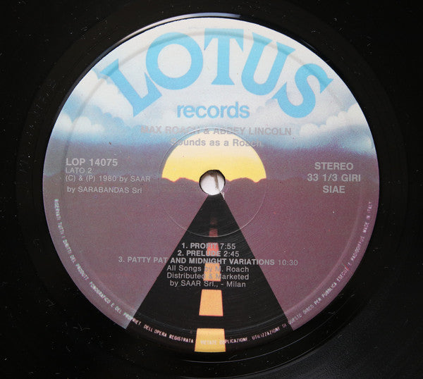 Max Roach And Abbey Lincoln : Sounds As A Roach (LP)