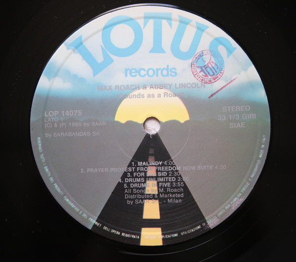 Max Roach And Abbey Lincoln : Sounds As A Roach (LP)