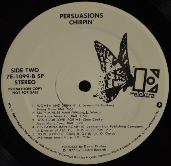 The Persuasions : Chirpin' (LP, Album, Promo, SP )