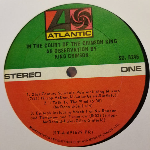 King Crimson : In The Court Of The Crimson King (An Observation By King Crimson) (LP, Album, Gat)