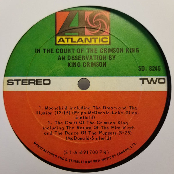 King Crimson : In The Court Of The Crimson King (An Observation By King Crimson) (LP, Album, Gat)