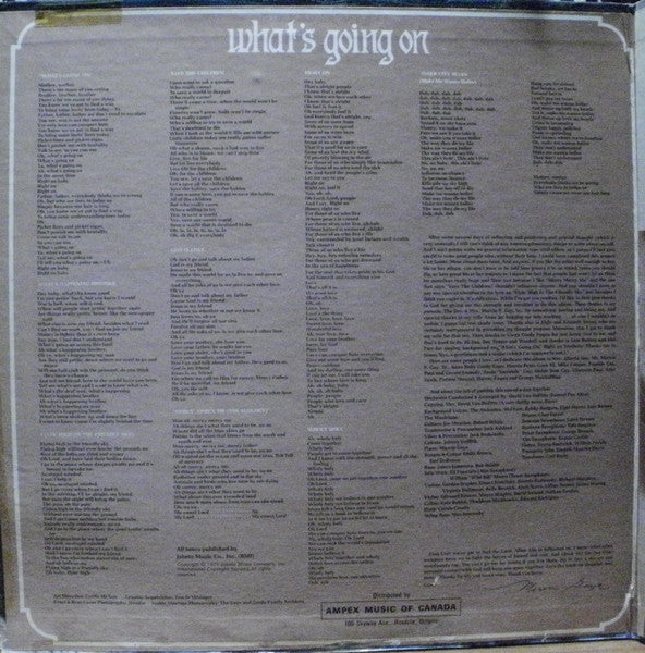 Marvin Gaye : What's Going On (LP, Album, Gat)