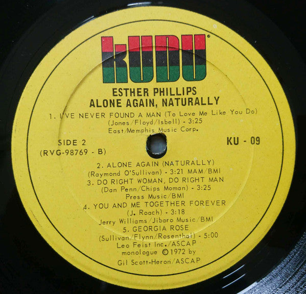 Esther Phillips : Alone Again Naturally (LP, Album)