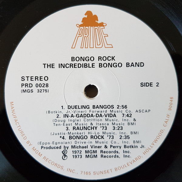 The Incredible Bongo Band : Bongo Rock (LP, Album, RE)