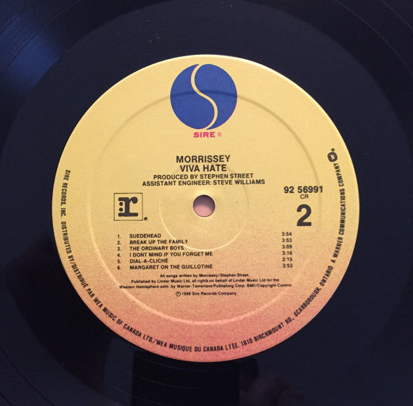 Morrissey : Viva Hate (LP, Album)