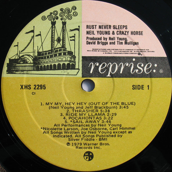 Neil Young & Crazy Horse : Rust Never Sleeps (LP, Album)