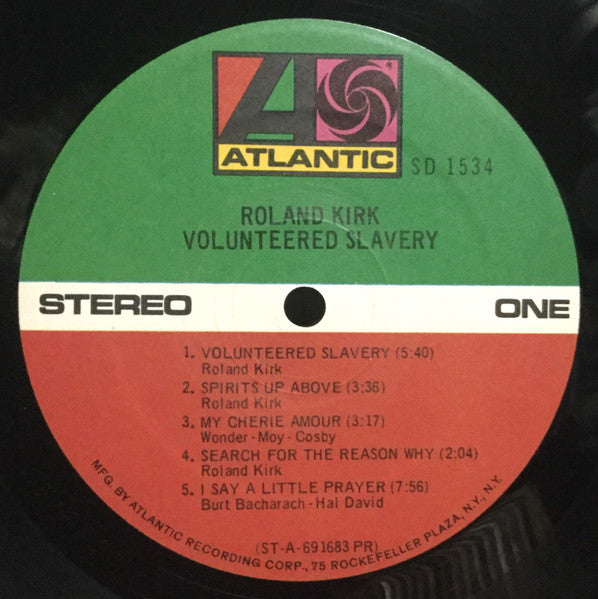 Roland Kirk : Volunteered Slavery (LP, Album, RP, Pre)
