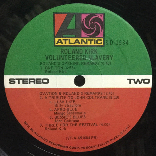 Roland Kirk : Volunteered Slavery (LP, Album, RP, Pre)