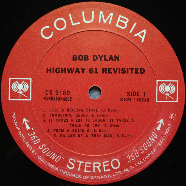 Bob Dylan : Highway 61 Revisited (LP, Album, RP)