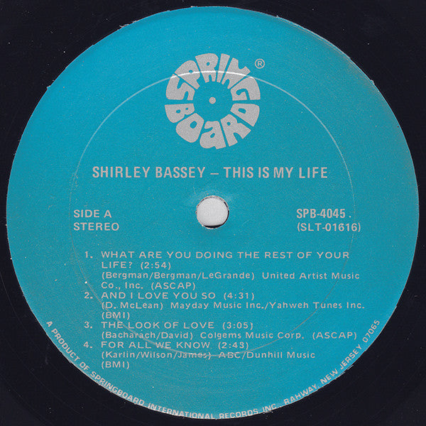 Shirley Bassey : This Is My Life (LP, Comp)