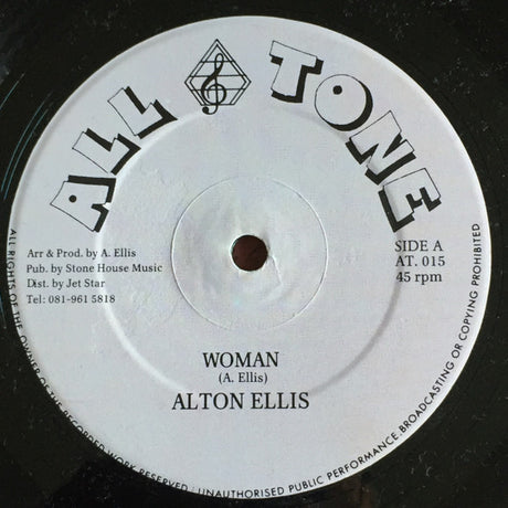 Alton Ellis : Woman / Let Him Try / Merry X-Mas Jamaican (12")