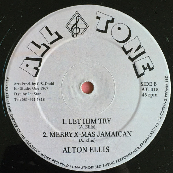 Alton Ellis : Woman / Let Him Try / Merry X-Mas Jamaican (12")