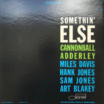 Cannonball Adderley : Somethin' Else (LP, Album, RP, Lib)