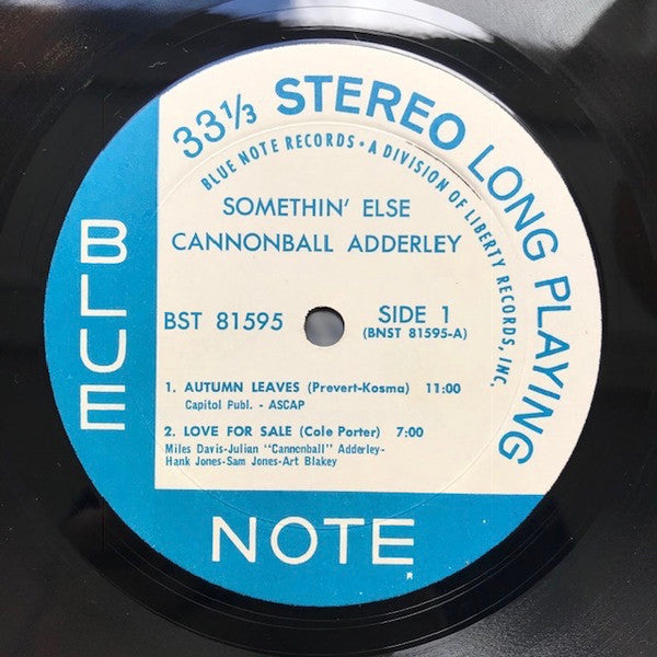 Cannonball Adderley : Somethin' Else (LP, Album, RP, Lib)