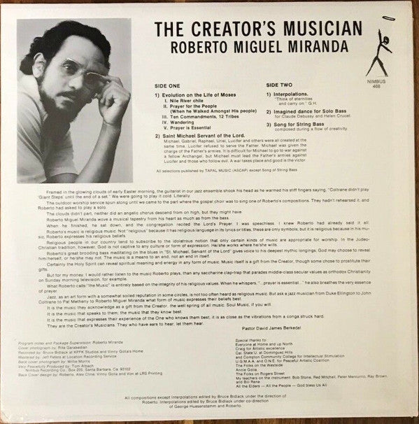 Roberto Miranda : The Creator's Musician (LP)