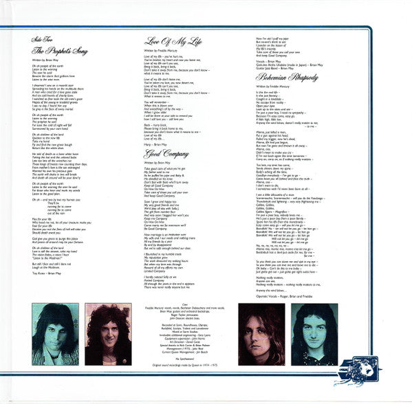 Queen : A Night At The Opera (LP, Album, Club, RE, RM, Mul)