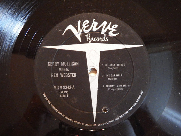 Gerry Mulligan, Ben Webster : Gerry Mulligan Meets Ben Webster (LP, Album, Mono)