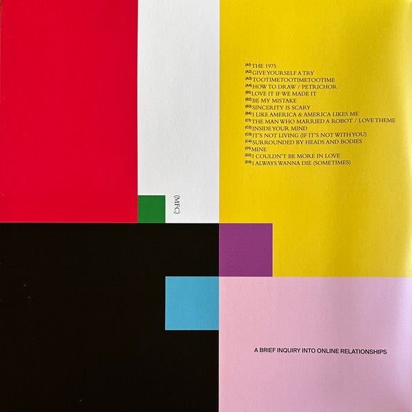 The 1975 : A Brief Inquiry Into Online Relationships (2xLP, Album)